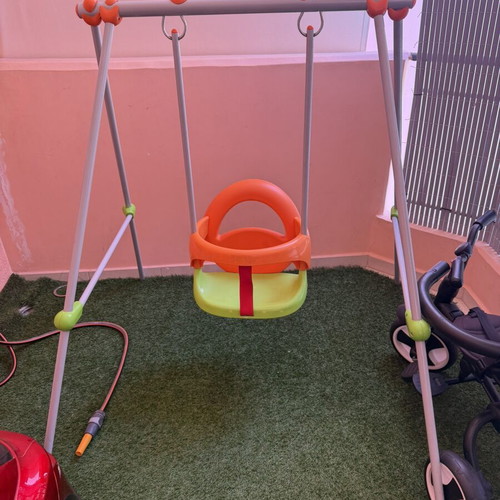 Smoby Metal Single Baby Swing like new, 120 cm height