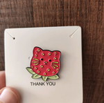 Strawberry Cat Pin like new