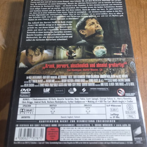 Hostel DVD like new, horror thriller with subtitles