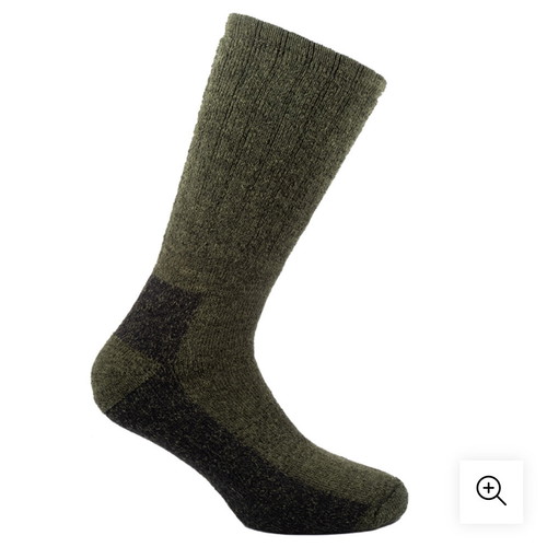 A Deep wool thermal high socks new, green