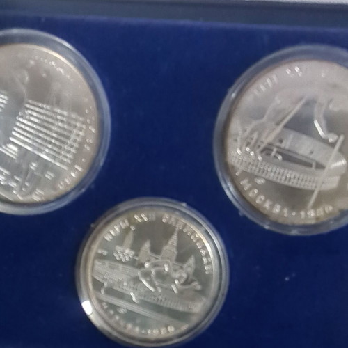 1979 1980 Moscow Summer Olympics Proof silver coins new, set of 5