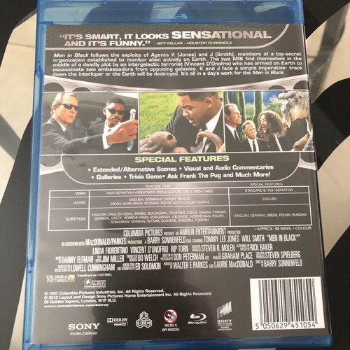 MIB Men In Black Blu-Ray movie used with Greek subtitles