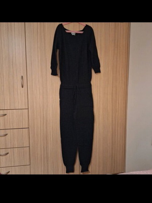 Benetton one-piece wool jumpsuit like new, xs, dark gray