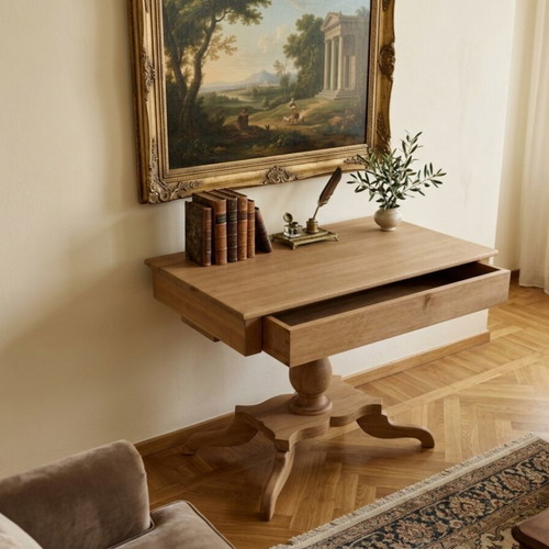 Handcrafted Doctor's Desk in Solid Mahogany New