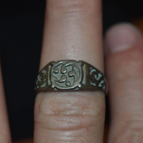 Vintage silver ring used, 925 silver, size 19