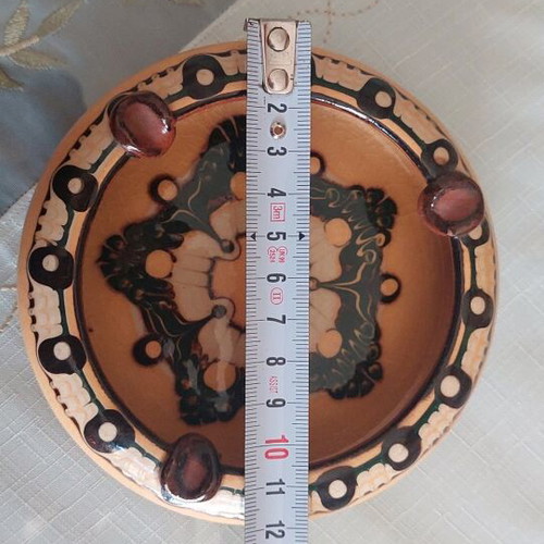 Decorative clay ashtray like new