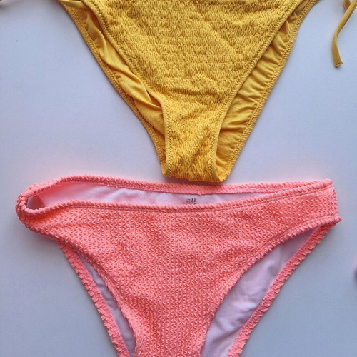 Calzedonia women's swimwear small new, yellow and orange, set of 2