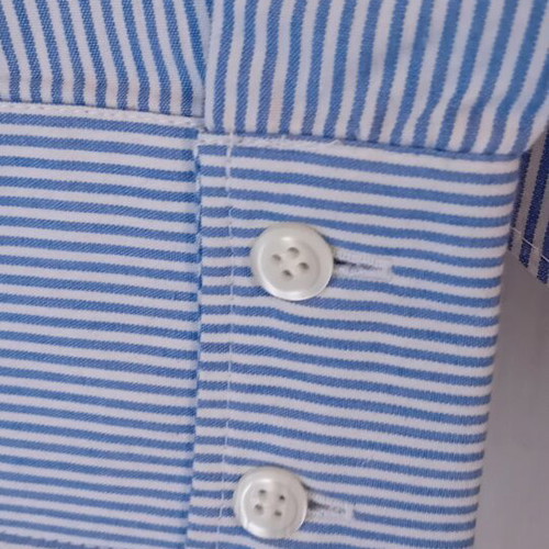 Women's striped blue shirt M like new with subtle rhinestone detail