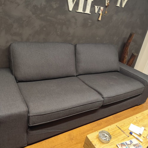 IKEA three-seater sofa new, dark gray
