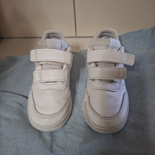 Adidas kids' athletic sneakers, size 26, white