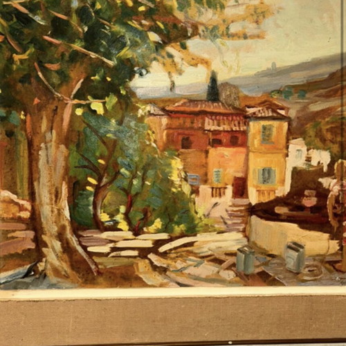 Periklis Vyzantios painting landscape like new