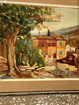 Periklis Vyzantios painting landscape like new