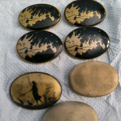 Decorative pieces for belts bags jackets clothes, set of 7 new