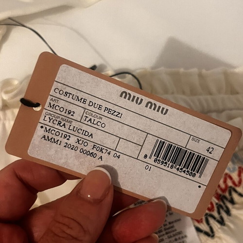 Miu Miu bikini swimsuit size 42, beige