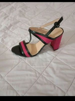 Sandals new size 40 black and pink