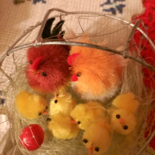 Two small iron Easter baskets like new