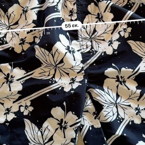 Crivit men's swim shorts XL used, blue and white floral