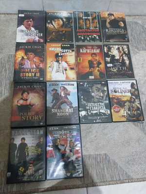 Ταινίες DVD Jackie Chan μεταχειρισμένες, πακέτο 14 με ελληνικούς υπότιτλους