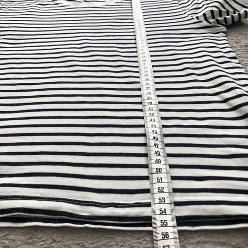 Zara women's striped T-shirt, black and white, size M