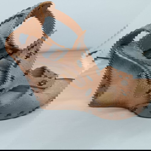 Кожени сандали на висок ток Carlo Pera употребявани, кафяви, номер 38