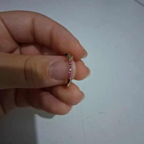Avon ring 17.7 mm used, multicolor and gold