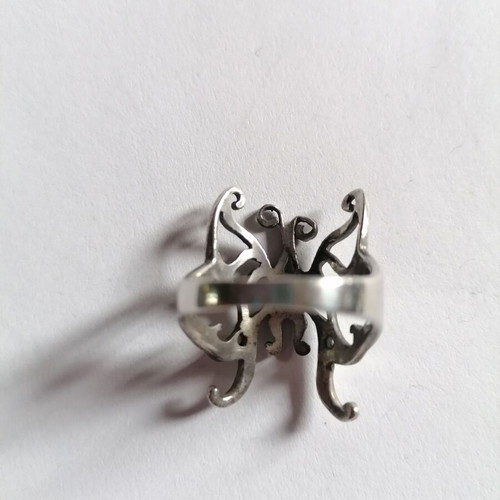Silver women's butterfly ring 925 new