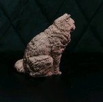 Plaster cat figurine new in gold color