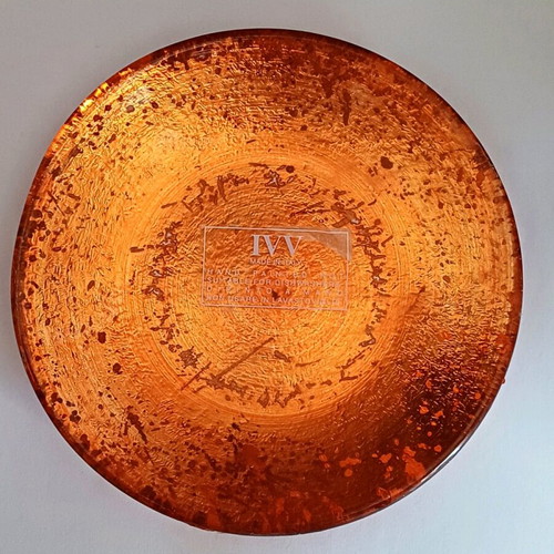 IVV decorative glass plates like new, set of 2, 15cm
