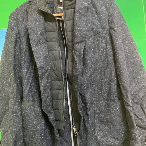 Blue Boss jacket new with detachable vest hem