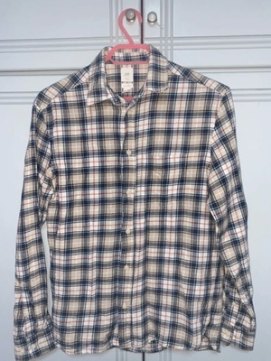 H&M Checked Shirt Like New, Size S, Beige and Blue