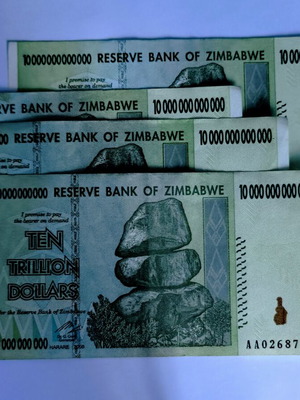 Συλλεκτικά Χαρτονομίσματα Ζιμπάμπουε 10 Trillion Dollars