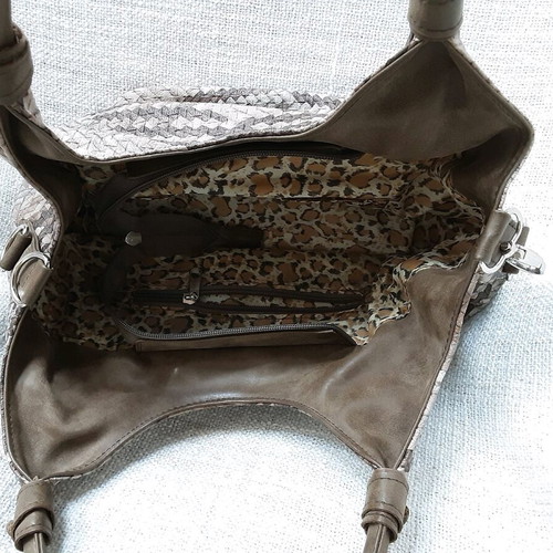 Handbag used beige and brown