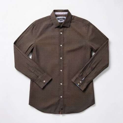Marc O'Polo Slim Fit shirt L brown with dots used