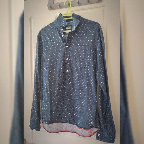 Blend men's blue shirt, 100% cotton, size Large