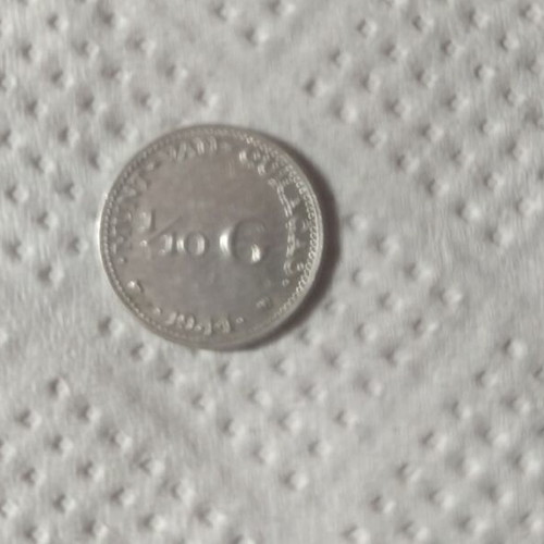 Netherlands Coin Wilhelmína Koningin 1/10 1944 Silver 925 like new