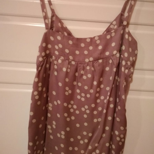 Nice Things polka dot top with straps new, size 38, purple