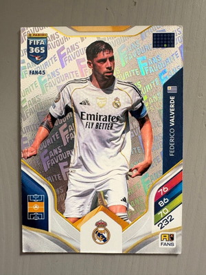 Federico Valverde Real Madrid FAN45 Panini FIFA Adrenalyn 365 2025-26 like new