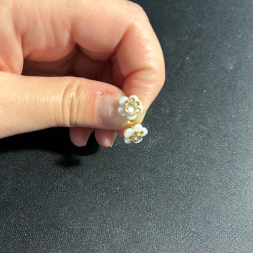 Flower earrings used