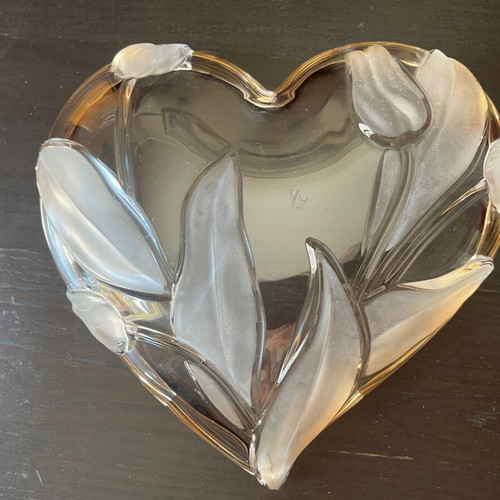 Nachtman Bleiktlristall heart crystal plate used with gold loss