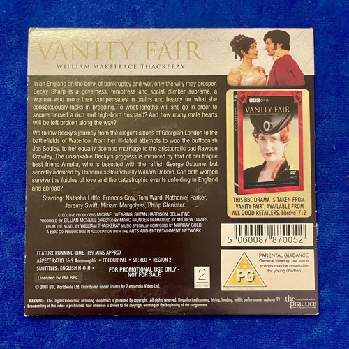 Vanity Fair BBC Drama 2 DVD Series Set like new, original English version