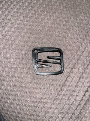 Seat keychain new 3d printed, black, size 40mm