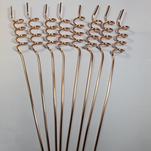 Copper spiral antennas pack of 8 for plant growth and electro-cultivation