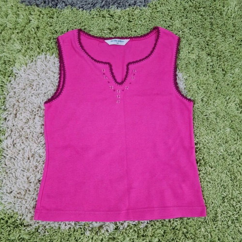 Dorothy Perkins Pink Cotton Embroidered Women Top Size M like new