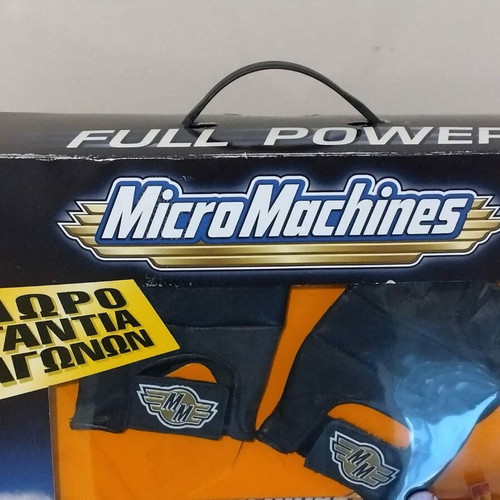 Micro Machines candle new with racing gloves and Motel Mayhem set