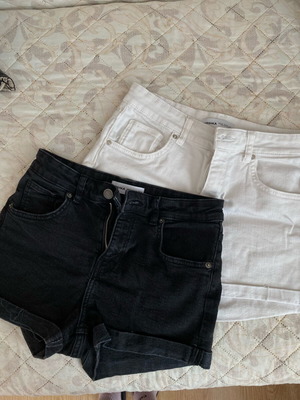 Bershka shorts like new, black and white, size M 38 10, set of 2