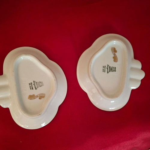 Porcelain ashtrays from Germany (Bavaria) vintage 80s, new, set of 2