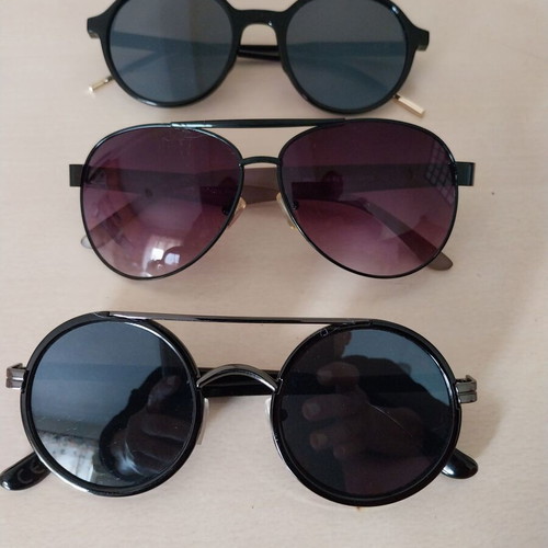 Sunglasses pack of 3 used, black, no brand
