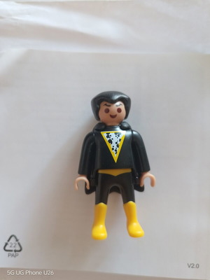 Mini Playmobil Black Adam figure from Kinder egg