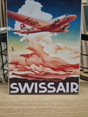 Wooden decorative Swissair sign like new