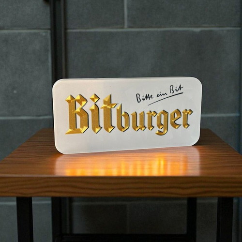 Bitburger Beer Lightbox premium illuminated sign